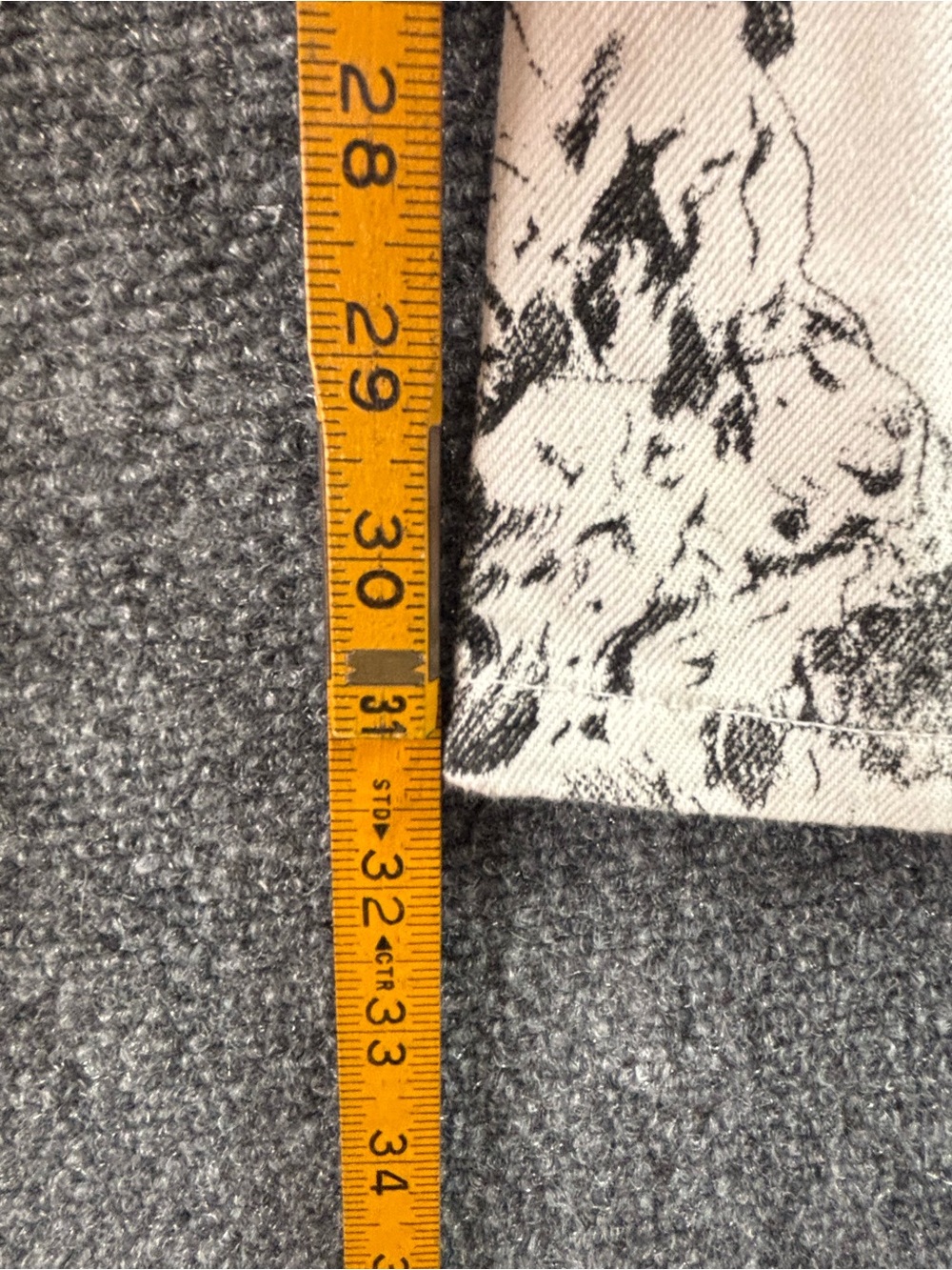 NWT Donné Streetwear Women's Hellenic Denim Pants White/Black Size M - Picture 7 of 9